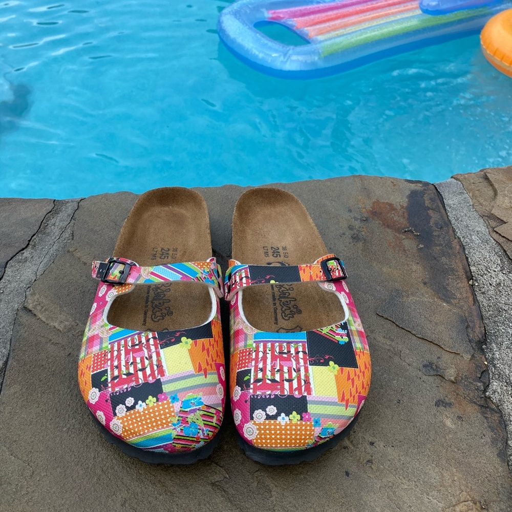 Birkenstock Clogs in multicolor pattern US size 8